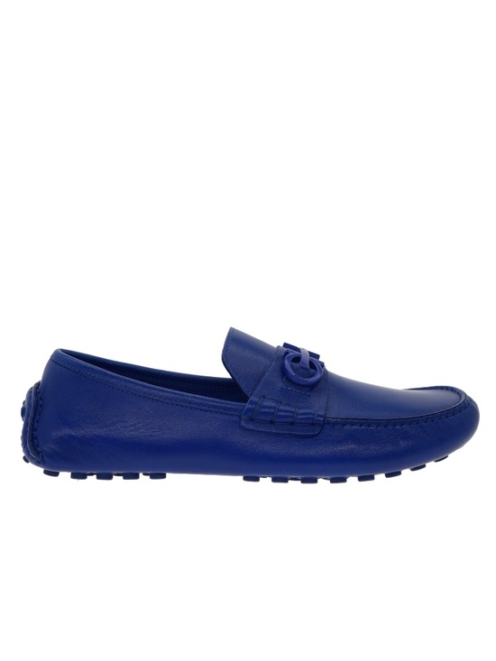 Salvatore Ferragamo Grazioso Gancini Loafers Blue Leather Size 10 New main image 6